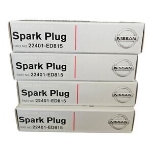 Nissan Spark Plugs 4-Pack Part#‎ 22401-ED815 LZKAR6AP11 Iridium Genuine Parts
